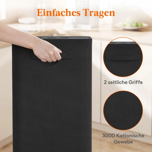 100L Recycle Bins for Kitchen Recycling Bin with Lid & 2 Removable Reusable Inner Bag, Trash and Recycle Bin for Bottle Can