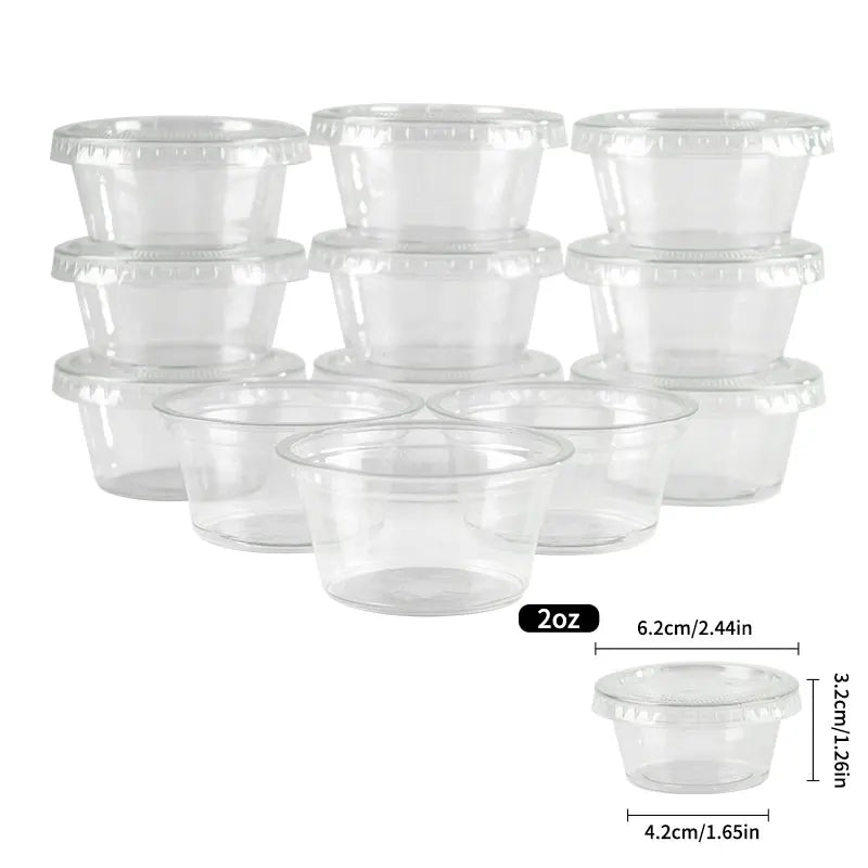 Plastic Sauce Jars With Lids Plastic Clear Food Small Sauce Container Box With Lids Kitchen Organizer Disposable Sauce Pot