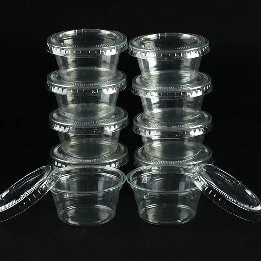 Plastic Sauce Jars With Lids Plastic Clear Food Small Sauce Container Box With Lids Kitchen Organizer Disposable Sauce Pot
